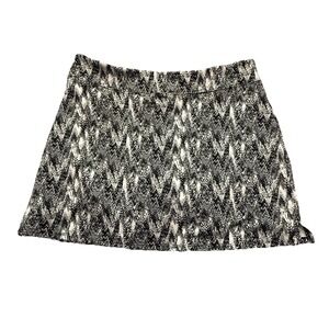 Tranquility Black White Geometric Skirt Skort  Women's Size Medium Tennis Golf
